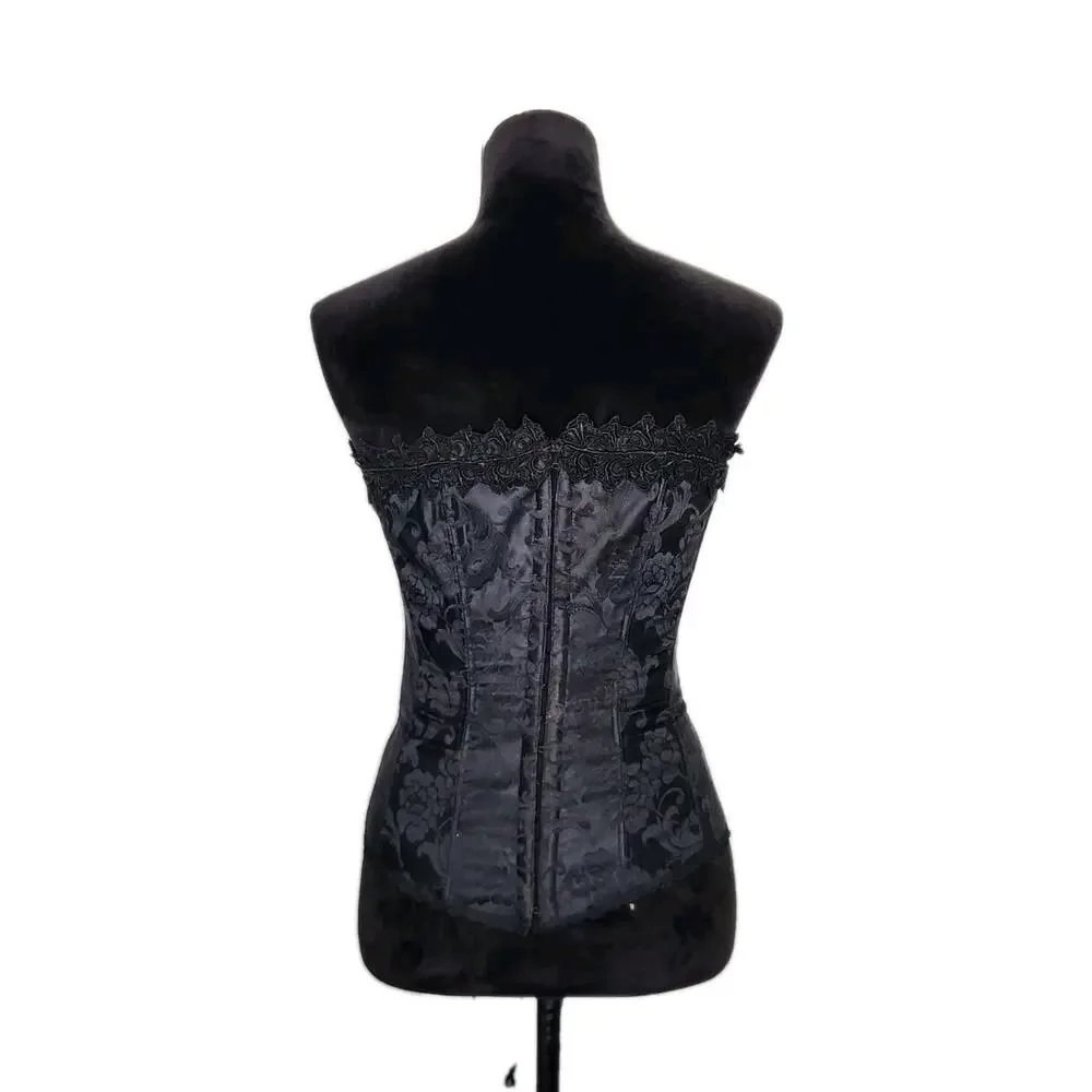 Vintage Frederick's of Hollywood Womens Lace Up Corset 90s Sexy Women's Size 36 - Picture 3 of 7